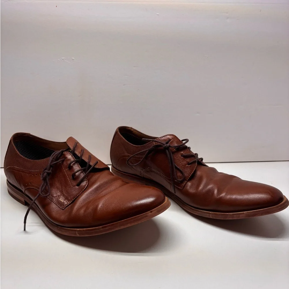 Aston Grey Men’s Leather Dress Shoes Brown Size 12